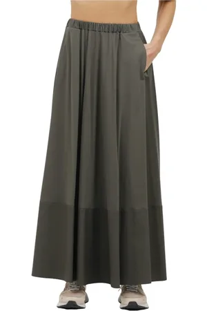 Max Mara Rokken, Dames, Groen, M, Midi Rok met Elastische Taille