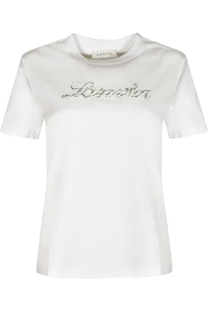 Lanvin Tops, Dames, Wit, M, Stijlvolle T-shirts en Polos