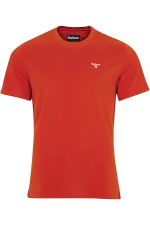 Barbour Tops, Heren, Oranje, M, Katoen, Essentiële Sports T-Shirt