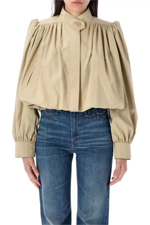 Chloé Blouses & Shirts, Dames, , S, Katoen, Gathered Boule Jacket Buitenkleding