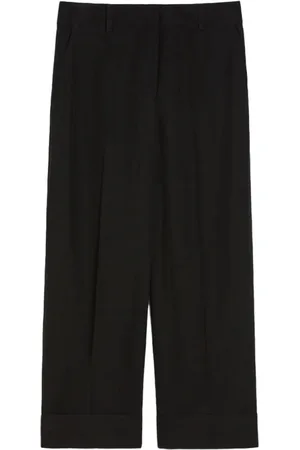 pennyblack Broeken, Dames, Zwart, S, Linnen, Linnen Blend Wijde Pijp Broek
