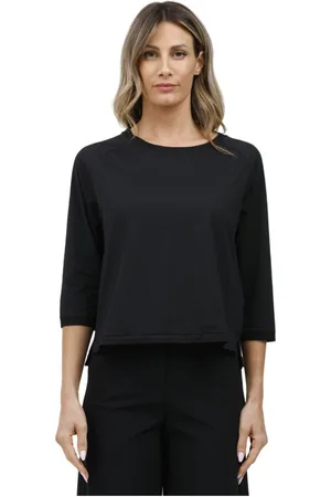RRD Tops, Dames, Zwart, S, Top met driekwart mouwen en ronde hals