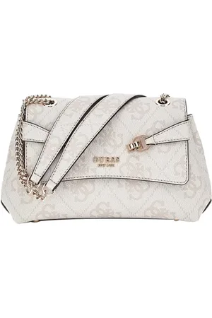 Guess Tassen, Dames, Wit, ONE Size, Leer, Elegante Lorelei Handtas met 4G Logo