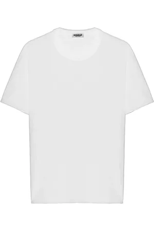 Dondup Tops, Heren, Wit, S, Katoen, Katoenen T-shirt Stijl