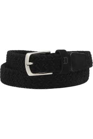 Dondup Accessoires, Heren, Zwart, 90 CM, Leer, Hoogwaardige leren riem met elegant gesp