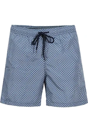DRUMOHR Badkleding, Heren, Blauw, XL, Polyester, Blauwe Zee Kleding Elastische Taille Shorts