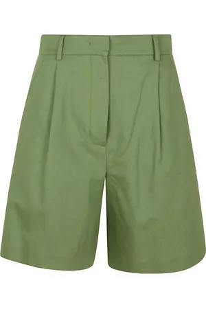 Max Mara Korte broeken, Dames, Groen, S, Stijlvolle Bermuda Shorts voor Vrouwen