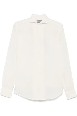 CANALI Overhemden, Heren, , XL, Linnen, Italiaans Linnen Overhemd, Gm 02128 Ontwerp