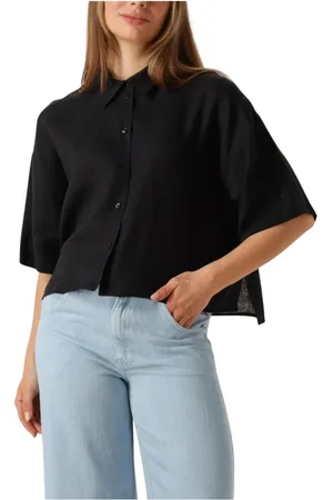Drykorn Blouses & Shirts, Dames, Zwart, S, Katoen, Veelzijdige Yarika Blouse voor Vrouwen