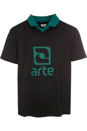 Arte Antwerp Tops, Heren, Zwart, L, Jersey Style T-Shirt met Groot Print