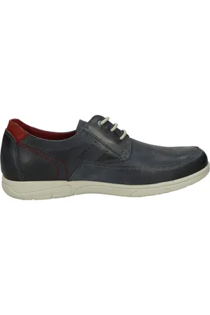 Fluchos Schoenen, Heren, Blauw, 44 EU, Leer, Sumatra Veterschoenen