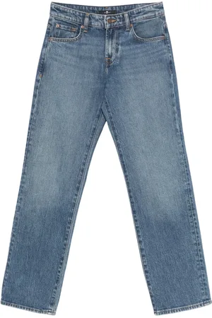 7 for all Mankind Jeans, Dames, Blauw, W25, Denim, Premium Jasper Straight Denim Jeans