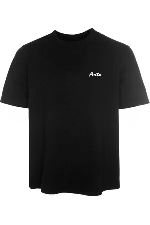Arte Antwerp Tops, Heren, Zwart, S, Elementen T-shirt met logoborduursel