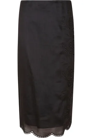 Max Mara Rokken, Dames, Zwart, XS, Elegante Geplooide Rok