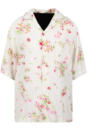 Nº21 Blouses & Shirts, Dames, Veelkleurig, M, Bloemenpatroon Shirt, Korte Mouwen