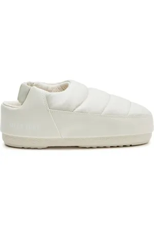 Moon Boot Schoenen, Heren, Wit, 43 EU, Nylon, Logo Muiltjes Sandalen Room Rubberen Zool