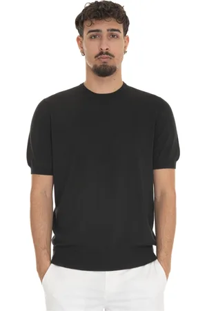 Gran Sasso Truien, Heren, Zwart, 2Xl, Katoen, Katoenen pullover met korte mouwen