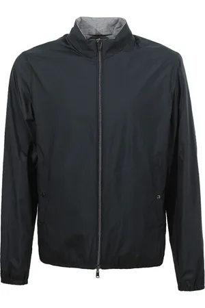 HERNO Jassen, Heren, Blauw, 3Xl, Polyester, Blauwe Omkeerbare Jas met Ritssluiting