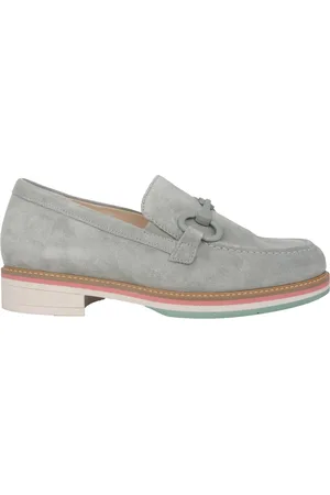 Gabor Schoenen, Dames, Groen, 38 1/2 EU, Suède, Groene Dames Loafer - Zomerstijl