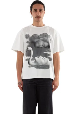 MISBHV Tops, Heren, Wit, L, Witte Meer Dame Tee