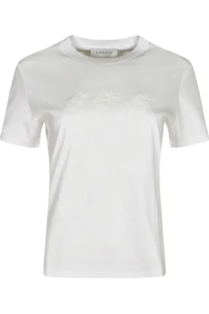 Lanvin Tops, Dames, Wit, L, Stijlvolle T-shirts en Polos