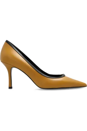 Tory Burch Schoenen, Dames, Bruin, 39 EU, Leer, Dubbele T Logo Pumps