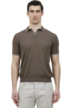 Gran Sasso Tops, Heren, Bruin, XL, Tennis Skipper Polo Shirt