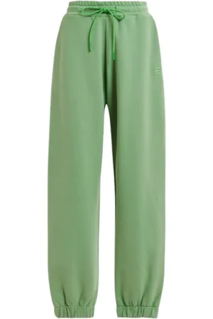 Essentiel Antwerp Broeken, Dames, Groen, S, Katoen, Hoge taille groene biologische katoenen joggers