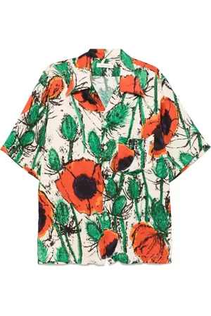 WALES BONNER Overhemden, Heren, Veelkleurig, L, Retro Bowling Shirt