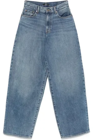 7 for all Mankind Jeans, Dames, Blauw, W27, Katoen, Klassieke Imperial Jeans met Logo Patch