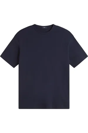 HERNO Tops, Heren, Blauw, L, Katoen, Luxe Basic T-shirt