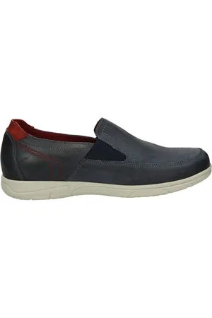 Fluchos Schoenen, Heren, Blauw, 42 EU, Leer, Leren Instappers