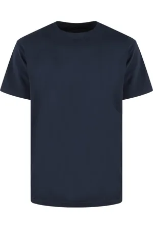 LOW BRAND Tops, Heren, Blauw, M, Katoen, Katoenen Jersey T-shirt