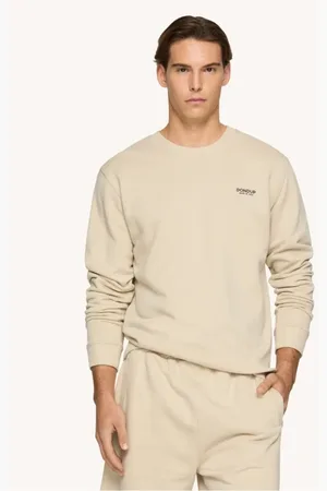 Dondup Sweatshirts & Hoodies, Heren, , M, Katoen, Logo Print Katoenen Sweater