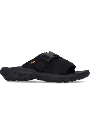 Teva Schoenen, Dames, Zwart, 39 EU, Polyester, Zwarte Slippers met Snel Droog Structuur