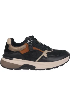 Gabor Schoenen, Dames, Zwart, 40 1/2 EU, Multicolor Rollende Sneaker - Zwart Mix
