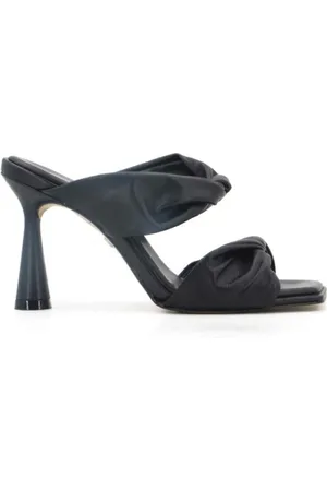 CARRANO Schoenen, Dames, Zwart, 40 EU, Leer, Leren Muiltjes met 90mm ABS Hak
