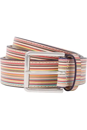 Paul Smith Accessoires, Heren, Veelkleurig, 100 CM, Stijlvolle Leren Riem