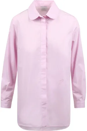 Patou Blouses & Shirts, Dames, Roze, XS, Katoen, Katoenen Poplin Maatwerk Overhemd