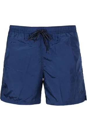 DRUMOHR Badkleding, Heren, Blauw, L, Polyester, Blauwe Zee Kleding Elastische Taille Shorts