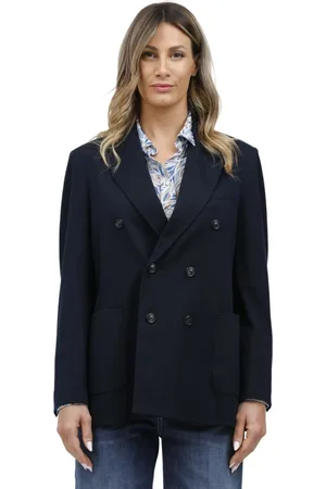 Circolo Jassen, Dames, Blauw, S, Dubbelzijdige lichtgewicht piqué jas