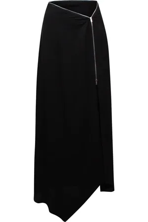 Nanushka Rokken, Dames, Zwart, M, Asymmetrische Midi Rok