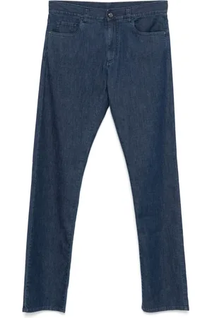 CANALI Jeans, Heren, Blauw, 2Xl, Katoen, Katoenmix jeans met zakken