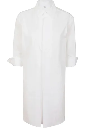 YOHJI YAMAMOTO Blouses & Shirts, Dames, Wit, M, Katoen, Witte Katoenen Satijnen Overhemd