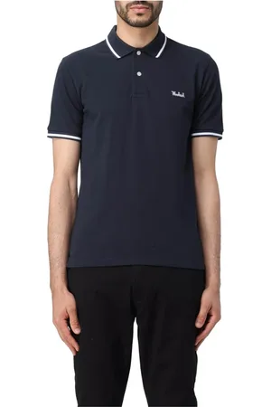 Woolrich Tops, Heren, Blauw, M, Katoen, Monterey Katoenen Polo