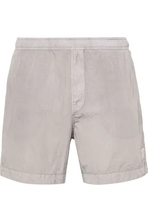 C.P. Company Korte broeken, Heren, Grijs, S, Nylon, Metalen Nylon Kostuum met Glanseffect