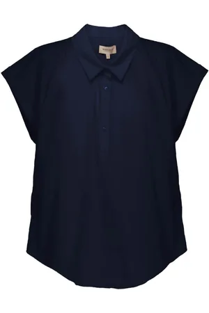 Woolrich Blouses & Shirts, Dames, Blauw, M, Katoen, Katoenen blouse voor elegante stijl