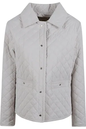 MOORER Jassen, Dames, Grijs, M, Nylon, Gewatteerde nylon jas steenkleur