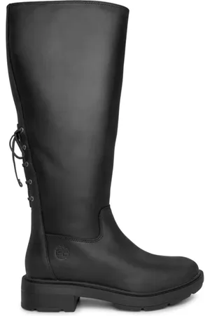 Timberland Schoenen, Dames, Zwart, 38 EU, Leer, Zwarte leren ritslaarzen