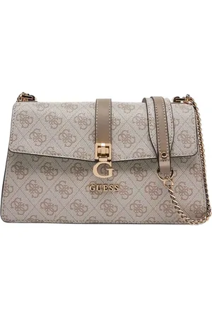 Guess Tassen, Dames, , ONE Size, Leer, Chique Schoudertas met Kettinghandvat